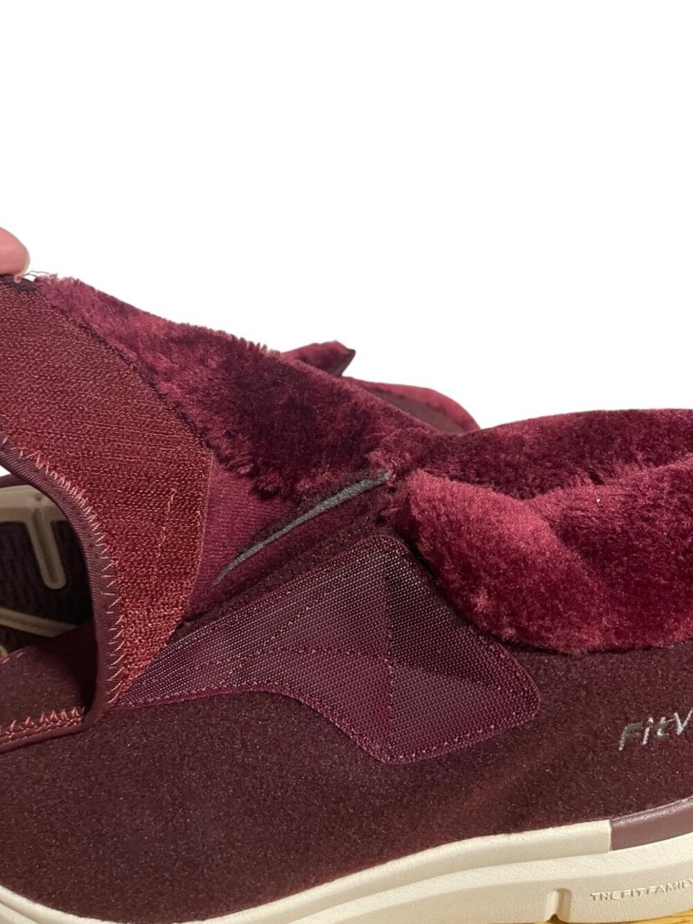 FitVille Womens EasyTop Diabetic Winter Boots V3 Burgundy Size 10EW - Picture 10 of 11